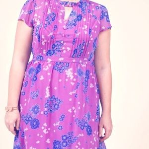 Modcloth Summer Dress with Blue and White Flowers